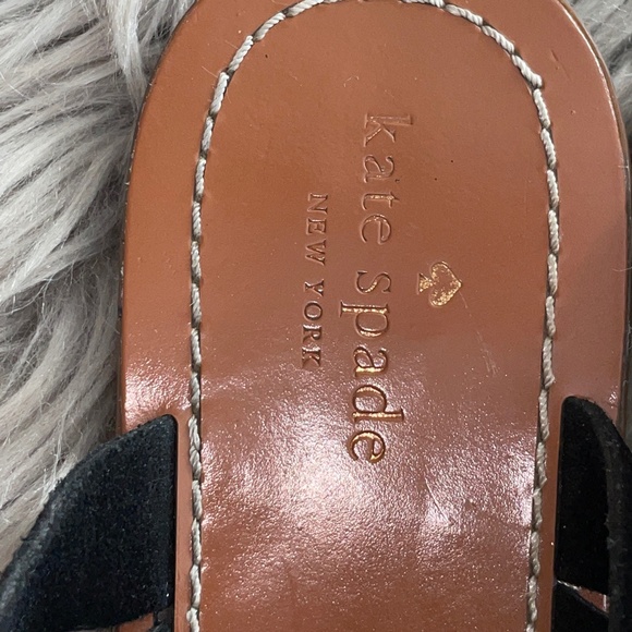 Kate Spade Black Suede Gladiator Sandals Lace Up Size 9.5 - Picture 6 of 8